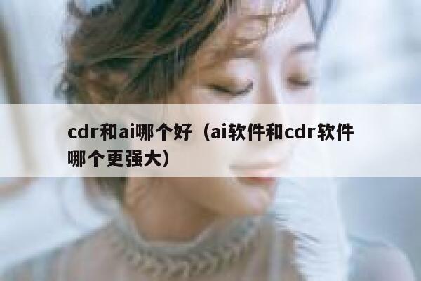 cdr和ai哪个好（ai软件和cdr软件哪个更强大）