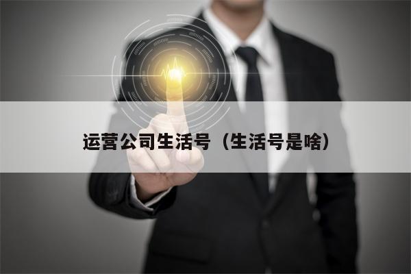 运营公司生活号（生活号是啥）