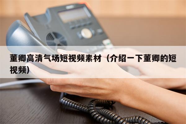 董卿高清气场短视频素材（介绍一下董卿的短视频）
