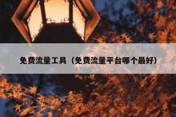 免费流量工具（免费流量平台哪个最好）