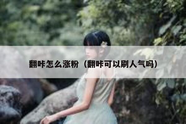 翻咔怎么涨粉（翻咔可以刷人气吗）