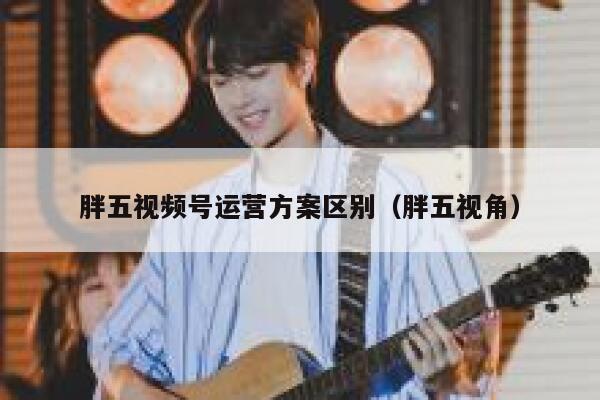 胖五视频号运营方案区别（胖五视角）