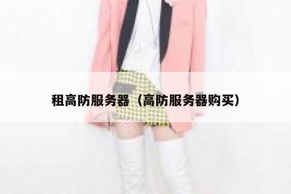 租高防服务器（高防服务器购买）