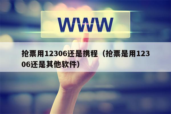 抢票用12306还是携程（抢票是用12306还是其他软件）