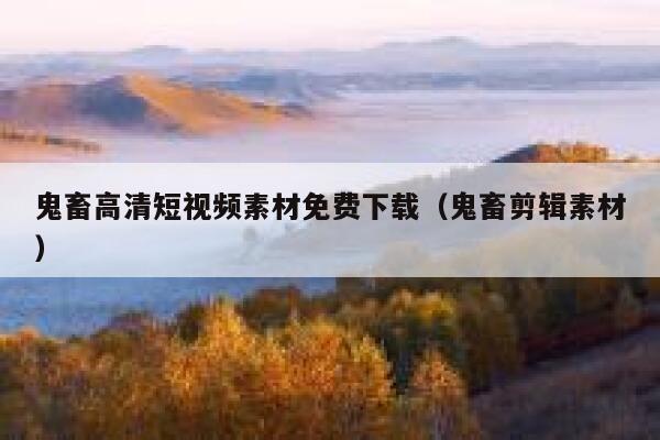 鬼畜高清短视频素材免费下载（鬼畜剪辑素材）