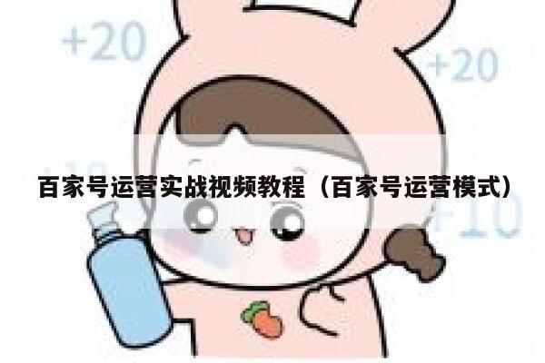 百家号运营实战视频教程（百家号运营模式）