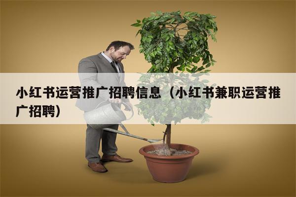 小红书运营推广招聘信息（小红书兼职运营推广招聘）
