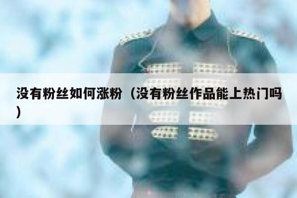 没有粉丝如何涨粉（没有粉丝作品能上热门吗）