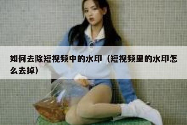 如何去除短视频中的水印（短视频里的水印怎么去掉）