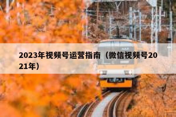 2023年视频号运营指南（微信视频号2021年）