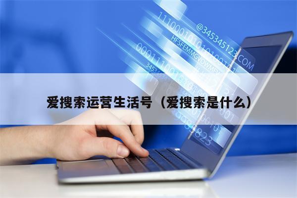爱搜索运营生活号（爱搜索是什么）