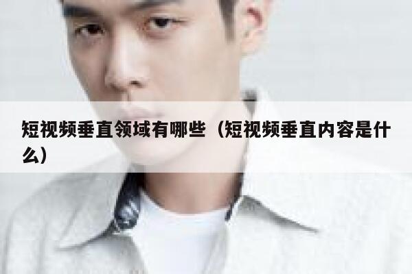 短视频垂直领域有哪些（短视频垂直内容是什么）