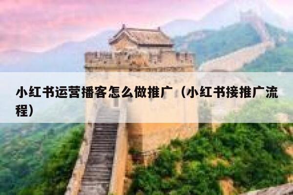 小红书运营播客怎么做推广（小红书接推广流程）