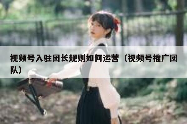 视频号入驻团长规则如何运营（视频号推广团队）