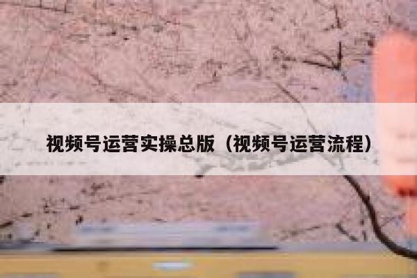 视频号运营实操总版（视频号运营流程）