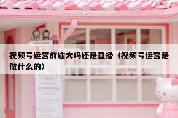 视频号运营前途大吗还是直播（视频号运营是做什么的）