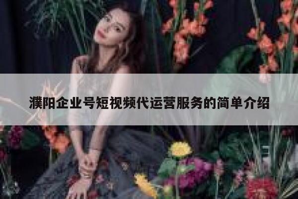 濮阳企业号短视频代运营服务的简单介绍