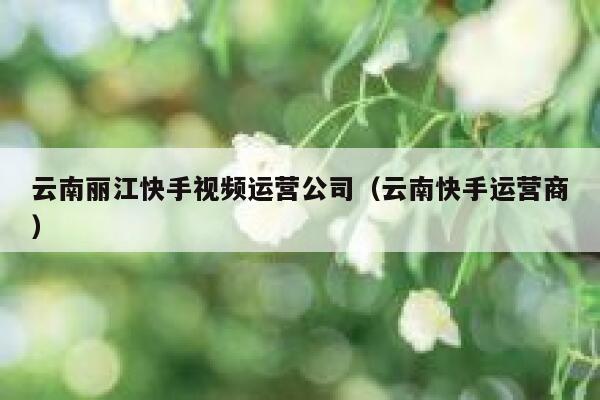 云南丽江快手视频运营公司（云南快手运营商）
