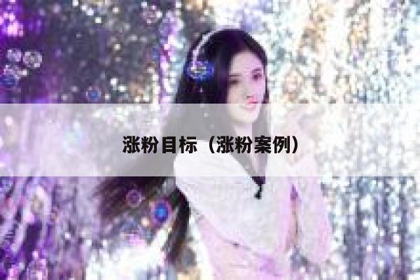 涨粉目标（涨粉案例）