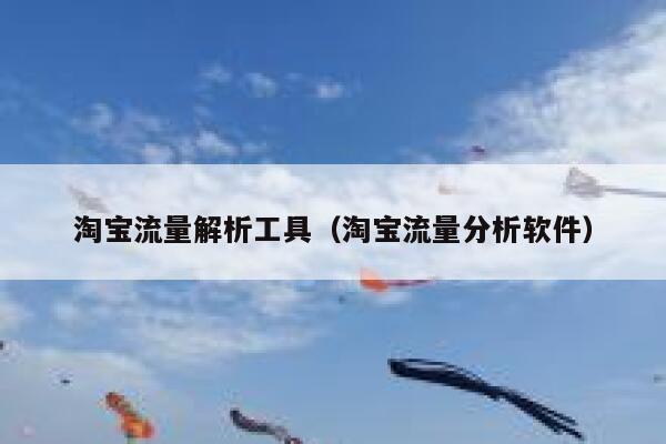 淘宝流量解析工具（淘宝流量分析软件）