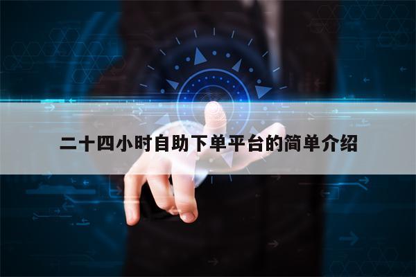 二十四小时自助下单平台的简单介绍