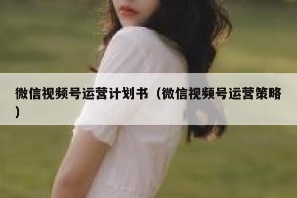 微信视频号运营计划书（微信视频号运营策略）