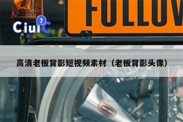 高清老板背影短视频素材（老板背影头像）