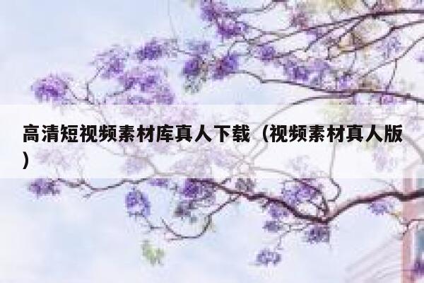 高清短视频素材库真人下载（视频素材真人版）