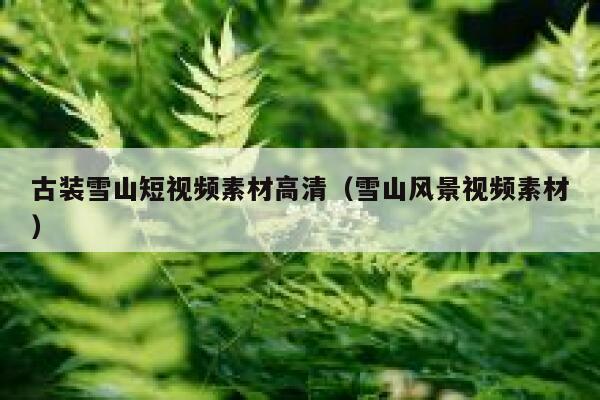 古装雪山短视频素材高清（雪山风景视频素材）
