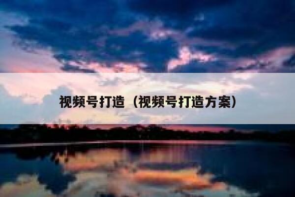 视频号打造（视频号打造方案）