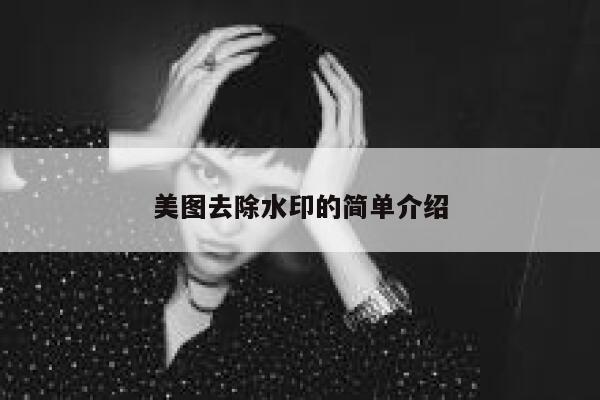 美图去除水印的简单介绍