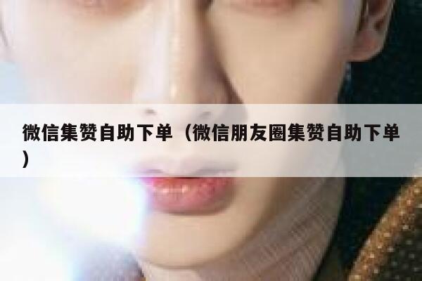 微信集赞自助下单（微信朋友圈集赞自助下单）