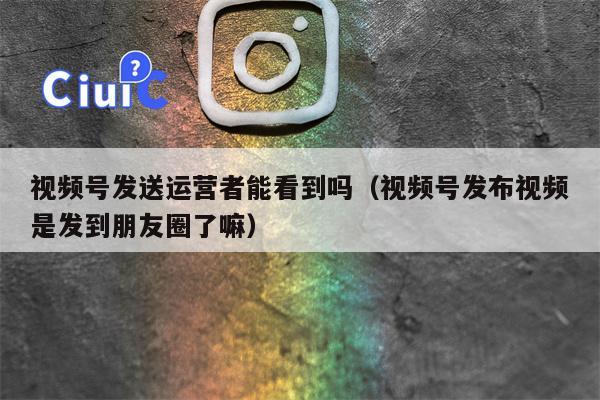 视频号发送运营者能看到吗（视频号发布视频是发到朋友圈了嘛）