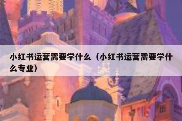 小红书运营需要学什么（小红书运营需要学什么专业）