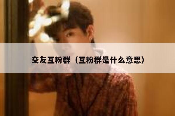 交友互粉群（互粉群是什么意思）