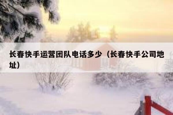 长春快手运营团队电话多少（长春快手公司地址）