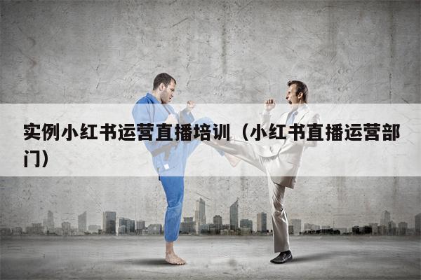 实例小红书运营直播培训（小红书直播运营部门）