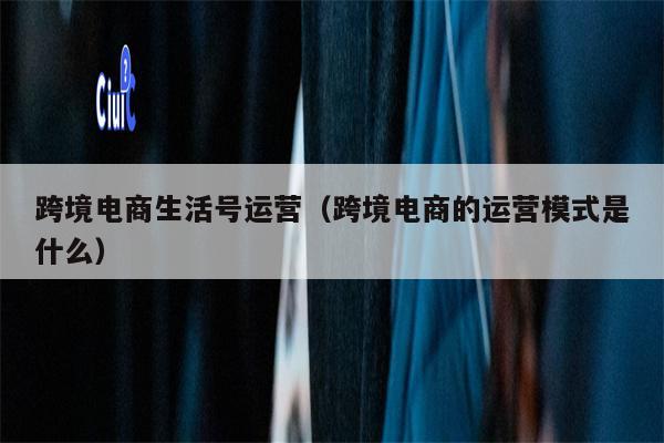 跨境电商生活号运营（跨境电商的运营模式是什么）
