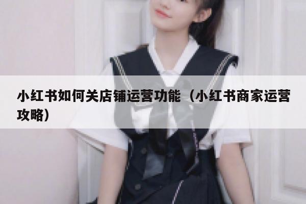 小红书如何关店铺运营功能（小红书商家运营攻略）