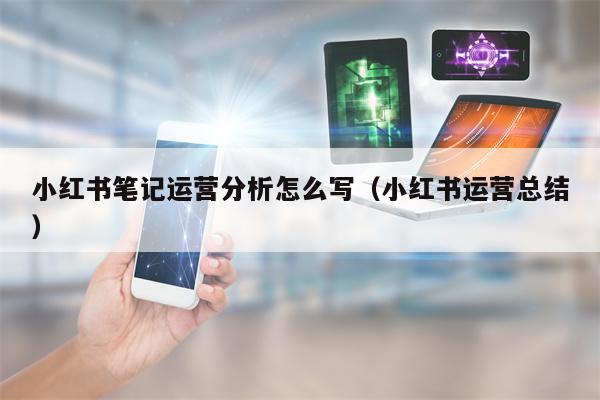 小红书笔记运营分析怎么写（小红书运营总结）