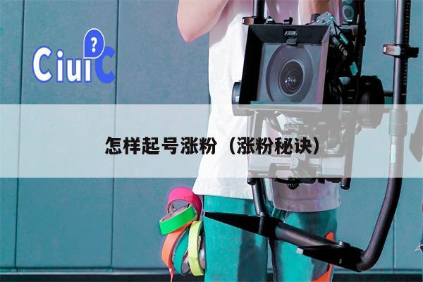 怎样起号涨粉（涨粉秘诀）