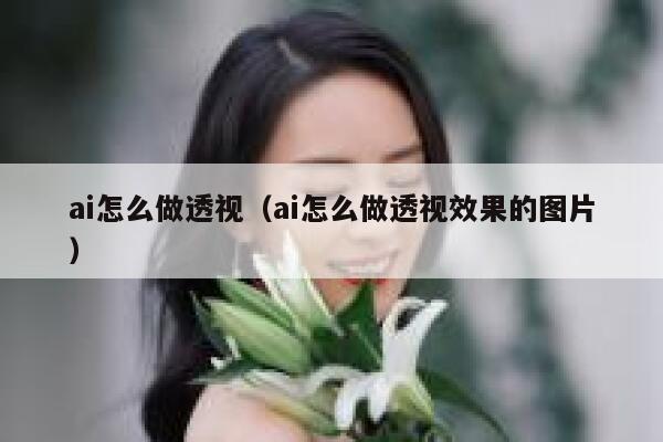 ai怎么做透视（ai怎么做透视效果的图片）