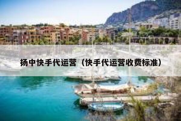 扬中快手代运营（快手代运营收费标准）