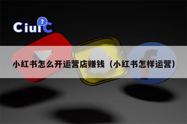 小红书怎么开运营店赚钱（小红书怎样运营）