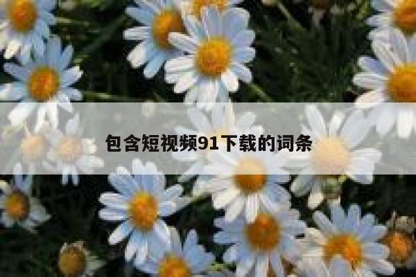 包含短视频91下载的词条