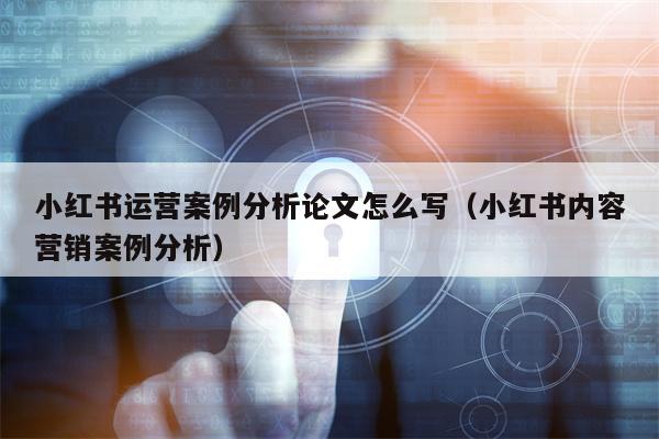 小红书运营案例分析论文怎么写（小红书内容营销案例分析）