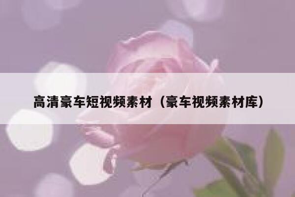 高清豪车短视频素材（豪车视频素材库）