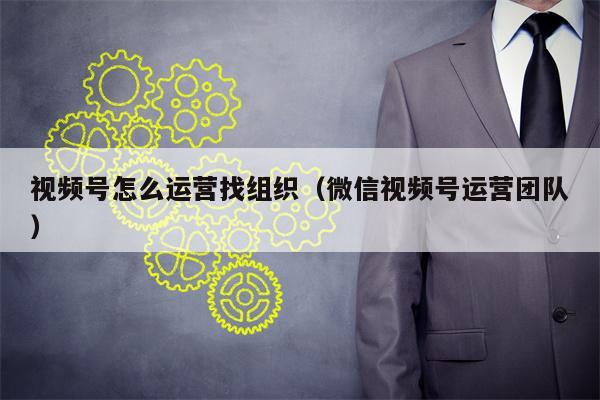 视频号怎么运营找组织（微信视频号运营团队）