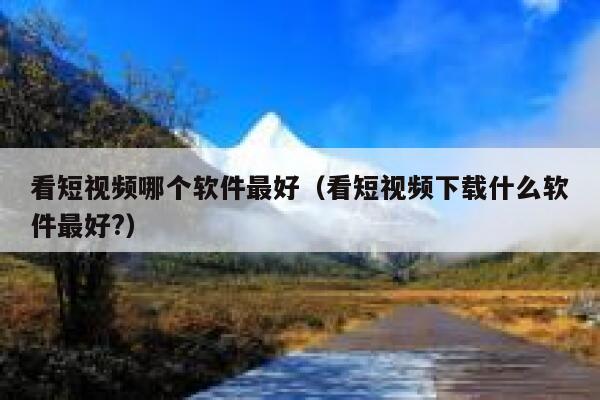 看短视频哪个软件最好（看短视频下载什么软件最好?）