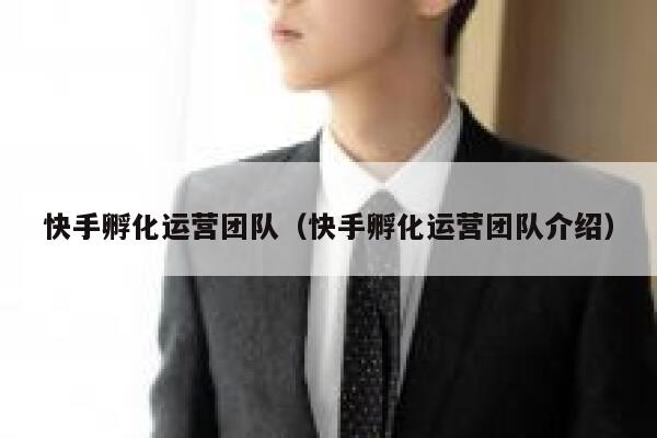 快手孵化运营团队（快手孵化运营团队介绍）